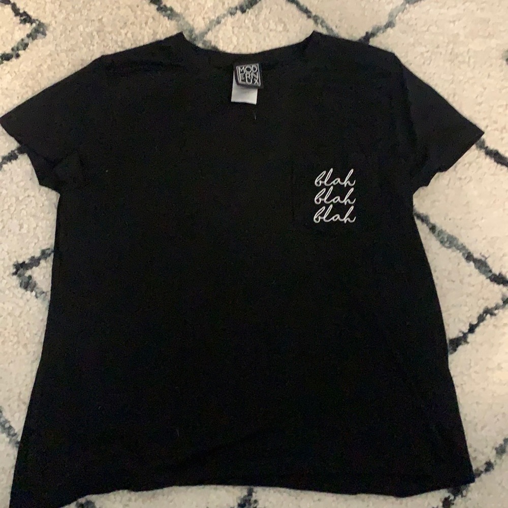 black t-shirt